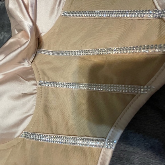 Satin mesh blinged out corset top - Picture 2 of 5